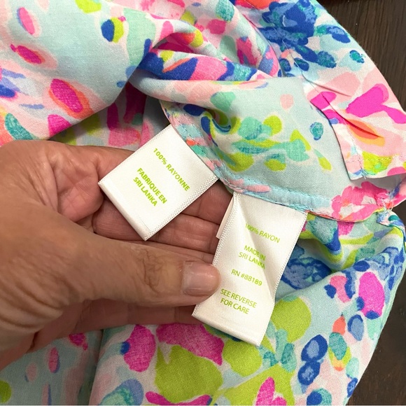 Lilly Pulitzer Martinique Blouse Catch The Wave Print - Picture 12 of 12